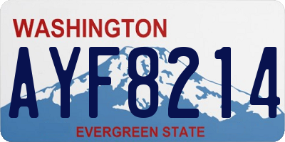 WA license plate AYF8214
