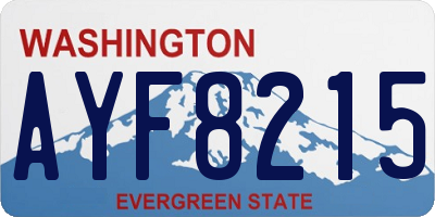 WA license plate AYF8215
