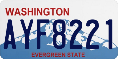 WA license plate AYF8221