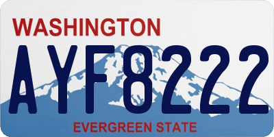 WA license plate AYF8222
