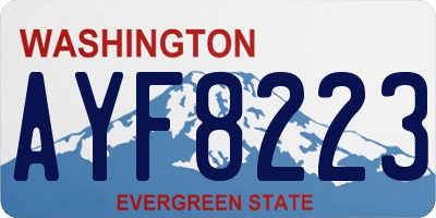 WA license plate AYF8223