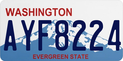 WA license plate AYF8224