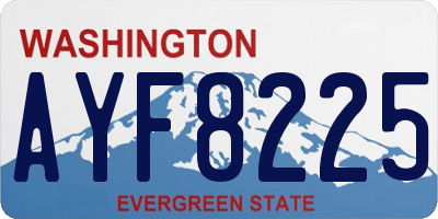 WA license plate AYF8225