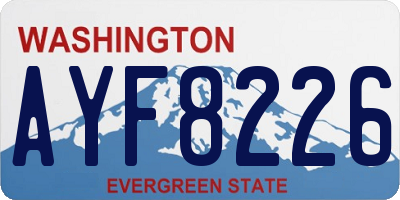 WA license plate AYF8226