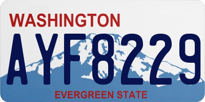 WA license plate AYF8229