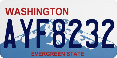 WA license plate AYF8232