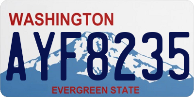 WA license plate AYF8235