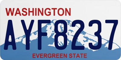 WA license plate AYF8237