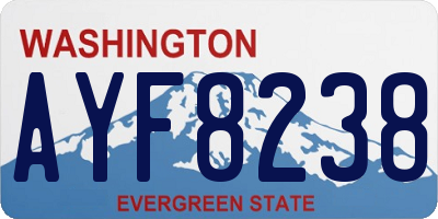 WA license plate AYF8238