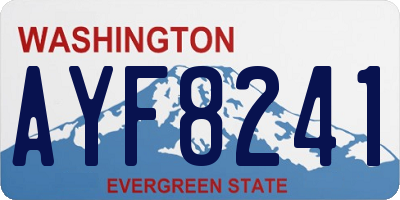 WA license plate AYF8241