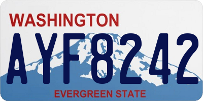 WA license plate AYF8242