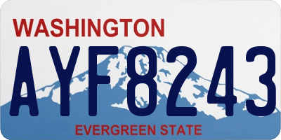 WA license plate AYF8243