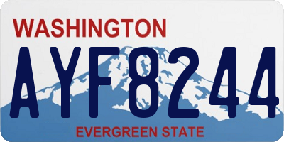 WA license plate AYF8244