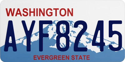 WA license plate AYF8245