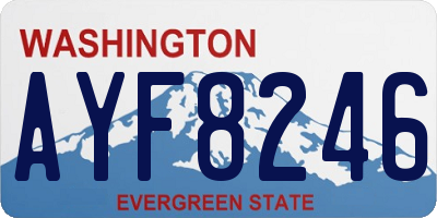 WA license plate AYF8246