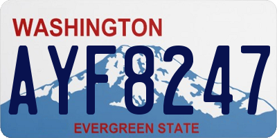 WA license plate AYF8247