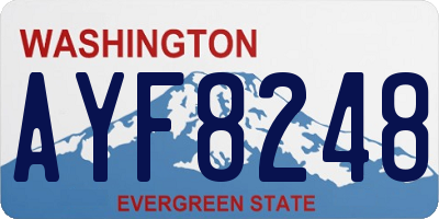 WA license plate AYF8248