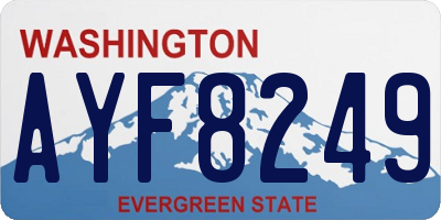 WA license plate AYF8249