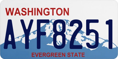 WA license plate AYF8251