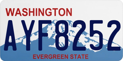 WA license plate AYF8252