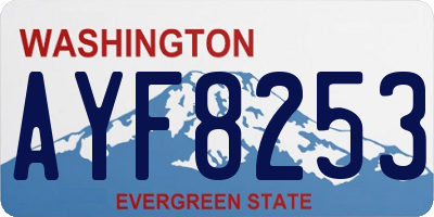 WA license plate AYF8253