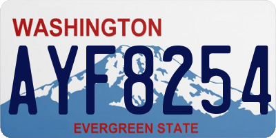 WA license plate AYF8254