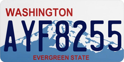 WA license plate AYF8255