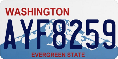 WA license plate AYF8259