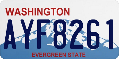 WA license plate AYF8261