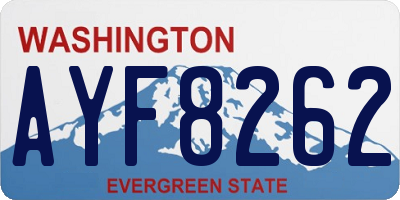 WA license plate AYF8262