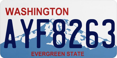 WA license plate AYF8263