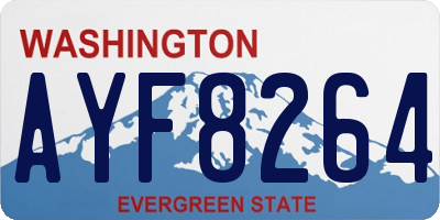 WA license plate AYF8264