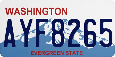 WA license plate AYF8265