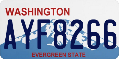 WA license plate AYF8266