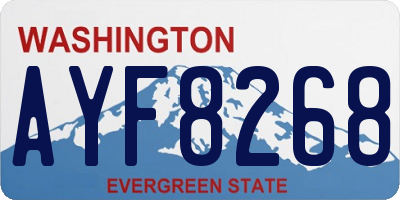 WA license plate AYF8268