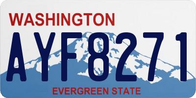 WA license plate AYF8271