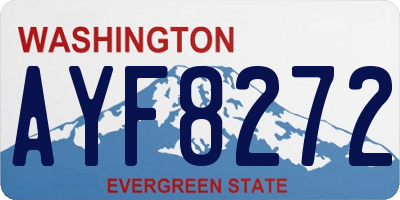 WA license plate AYF8272