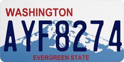 WA license plate AYF8274