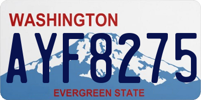 WA license plate AYF8275