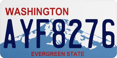 WA license plate AYF8276