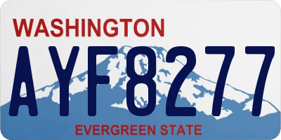 WA license plate AYF8277