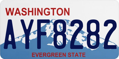 WA license plate AYF8282