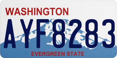 WA license plate AYF8283