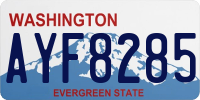 WA license plate AYF8285