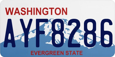 WA license plate AYF8286