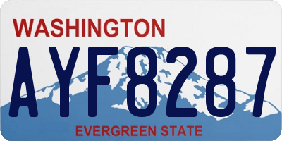 WA license plate AYF8287