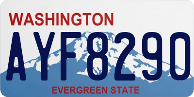 WA license plate AYF8290