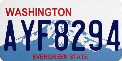 WA license plate AYF8294