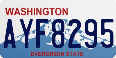 WA license plate AYF8295