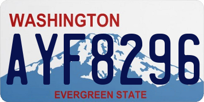 WA license plate AYF8296
